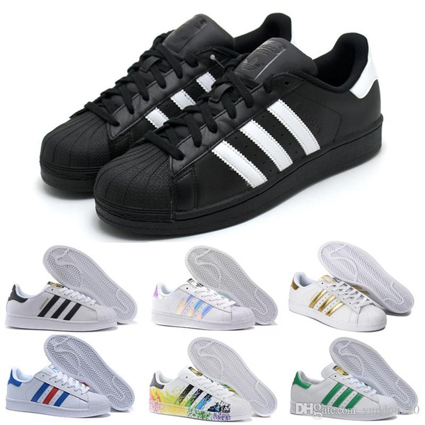 2019 Originals Superstar White Hologram Iridescent Junior Superstars 80s Pride Sneakers Super Star Women Men Sport Casual Shoes EUR 36-44 S8