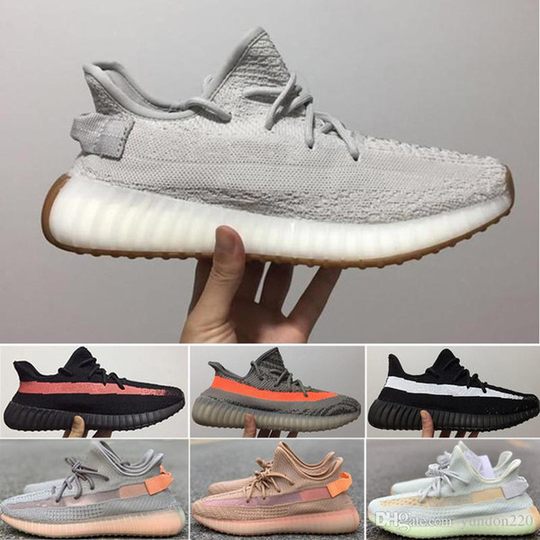 New shoes mens designer shoes designer sneakers Women Bred Semi Frozen Sesame Kanye West Running Shoes womens Cream white Zebra Sneakers