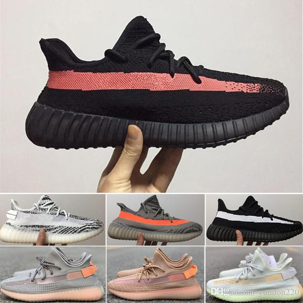 2019 New TRFRM Clay Hyperspace Men Women Running Shoes Static Sesame Butter Kanye West Bred sports Sneakers Sport shoes Size 36-45