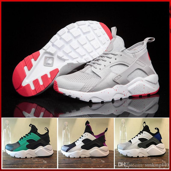 Hot Sale Men Women Huarache IV 4 Running Shoes Grey Red Green Triple black white Blue Classicl Trainers Sport Athletics Sneakers Eur 36-45