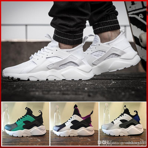 Huarache run ultra running shoes for men women triple black white red breathable mens trainer fashion sports sneakers runner size 36-45