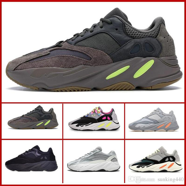 2019 Kanye 700 Wave Runner Mauve Inertia Geode running Shoes Men Women West 700 designers Shoes mens With Box Size 36-46