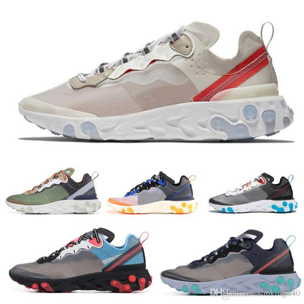 React Element 87 Undercover running shoes for men women white black NEPTUNE GREEN blue mens trainer breathable sports sneakers