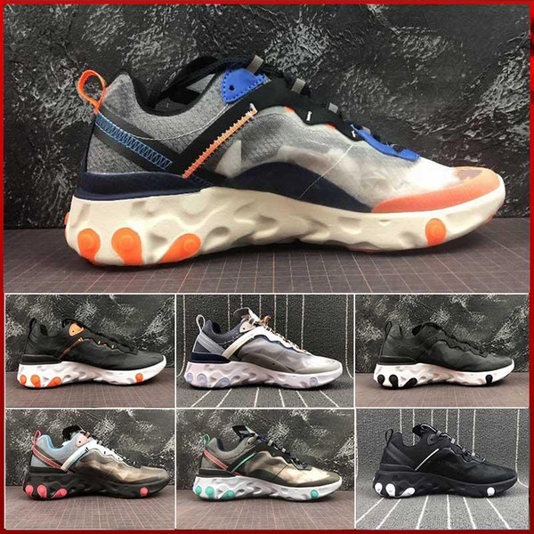 2019 Total Orange Epic React Element 87 Running Shoes For Women men Dark Grey Blue Chill Trainer 87s Sail Green Mist Sports Sneakers