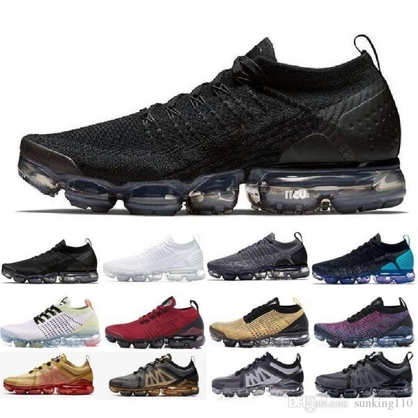 2019 Knit 2.0 Fly 1.0 Men Women BHM Red Orbit Metallic Gold Triple Black Designers Sneakers Trainers Running Shoes US7-11