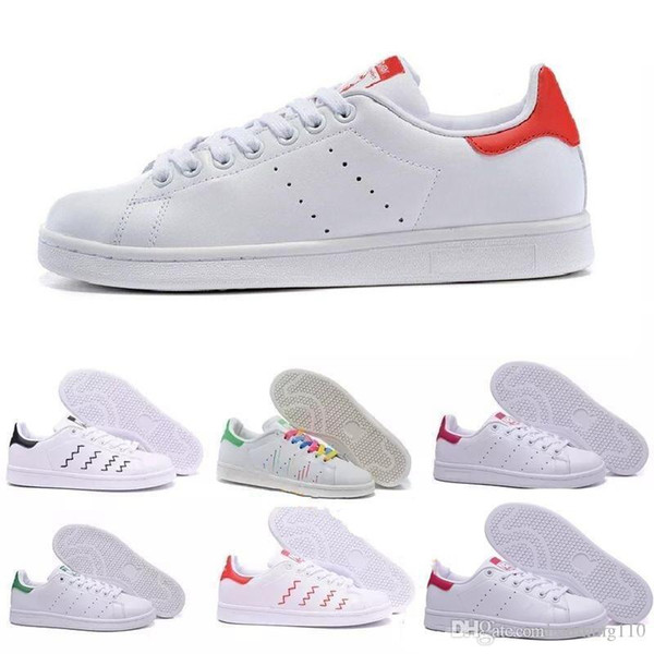 2019 Top quality women men new stan shoes fashion smith sneakers Casual shoes leather sport classic flats Size 5-11