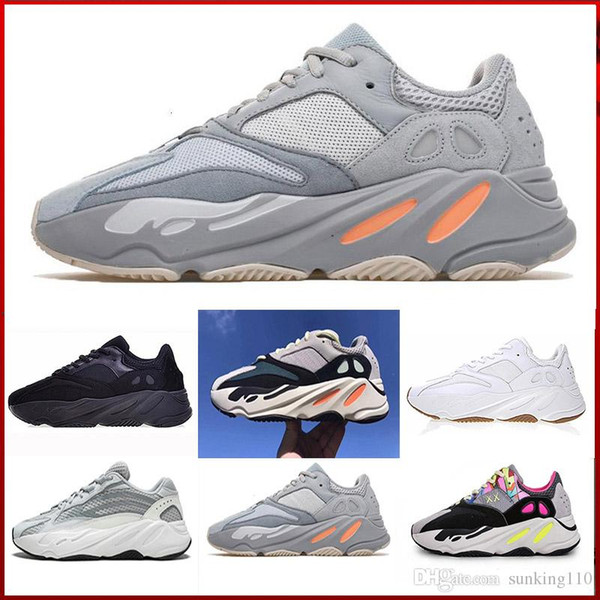 700 Wave Runner Mauve Inertia Running Shoes With Box Kanye West Designer Shoes Men Women 700 V2 Static Sports Seankers Size 36-45