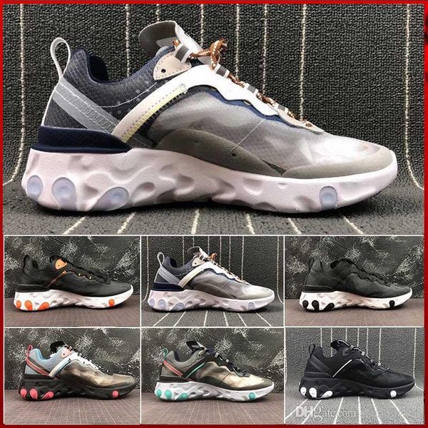 Epic React Element 87 UNDERCOVER Mens Shoes Casual Sail Anthracite Thunder Blue Midnight Navy Green Mist Women Sneakers can with box