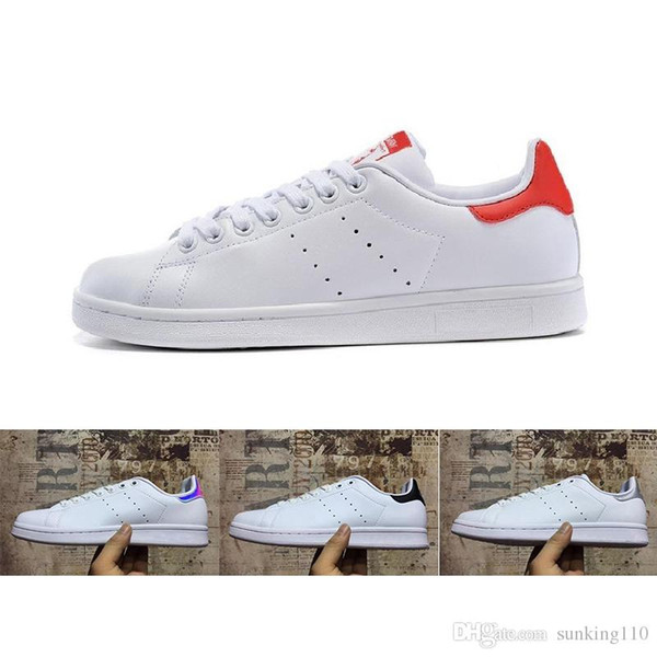 2018 Top quality women men new stan shoes fashion smith sneakers Casual shoes leather sport classic flats Size 36-45