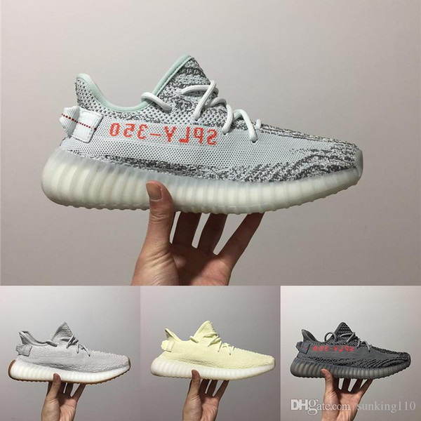 New Three Five Zero V2 Running Shoes Sesame Yellow Zebra Butter Cream White Black Kanye West Designer Men Women Sport Sneakers