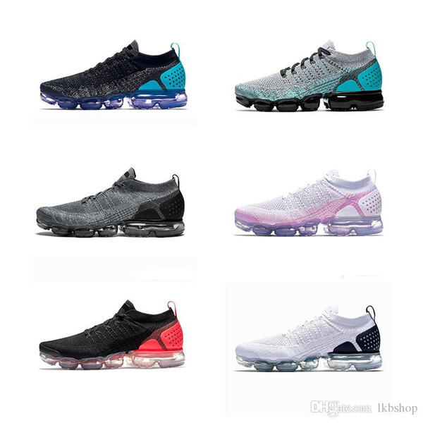 With Box 2019 White Silver Black Shoes Men Women For Running Male Shoe Sport Shock Corss Hiking Jogging Walking Outdoor Shoes 45