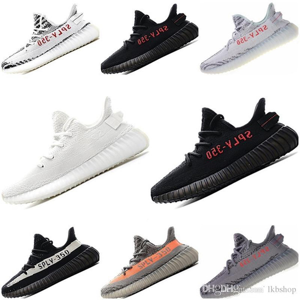 With Box 2018 fashion Sesame Butter Semi Frozen Yellow B37572 Gum Sole v2 Beluga 2.0 Blue Tint SPLY Zebra Black Red Running Shoes