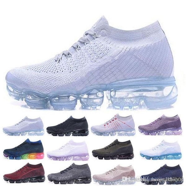 2018 plus Metallic White Silver triple black men Running Shoes plus trainer sneaker shoes free shipping