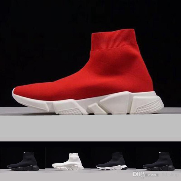 2018 wholesale Luxury Sock Shoe Speed Trainer casual Sneakers Speed Trainer Sock Race Runners black Shoes men and women Sports Shoes 36-47