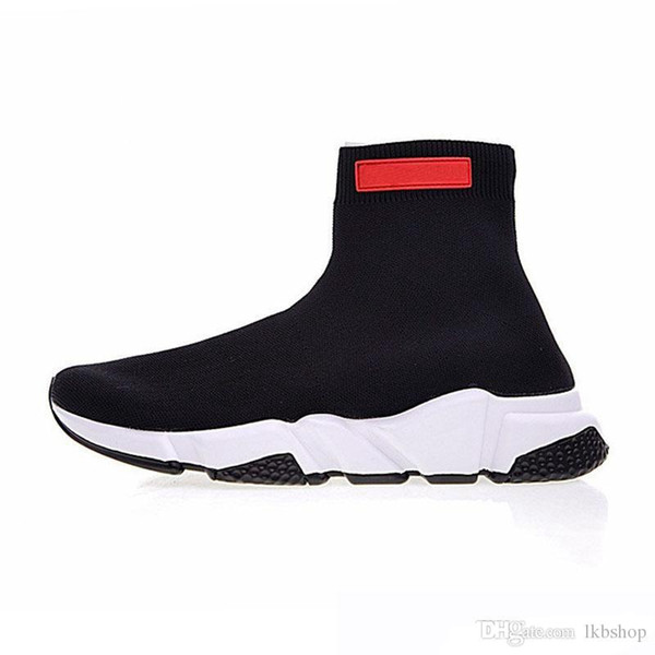 2018 New Paris Speed Trainers Knit Sock Shoe Original Luxury Designer Mens Womens Sneakers Cheap High Top Quality Casual Shoes 46