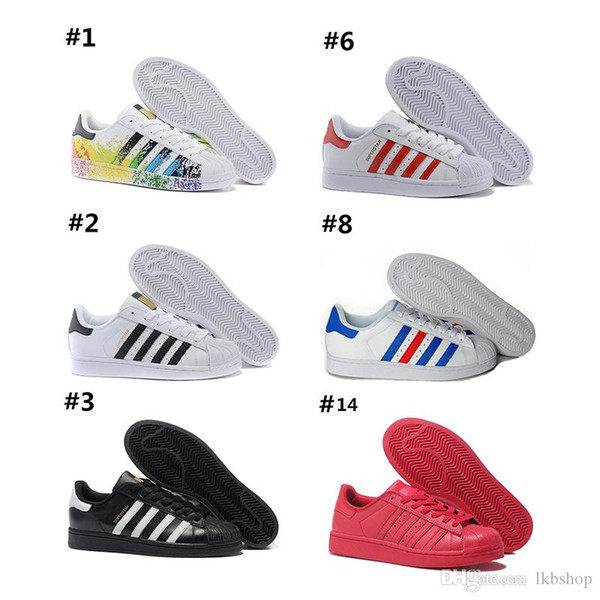 with box Originals Superstar White Hologram Iridescent Junior Superstars 80s Pride Sneakers Super Star Women Men Sport Casual Shoes US5.5-11