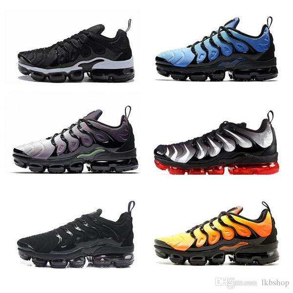 High Quality!TN Plus Running Shoes Classic Outdoor Run Shoes tn Black White Sport Shock Sneakers Mens requin Olive Silver In Metallic