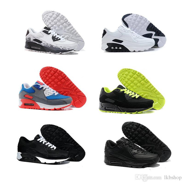 2018 Cheap Men Sneakers Shoes Classic 90 Men Running Shoes Wholesale Drop Shipping Sports Trainer Air Cushion Sports Shoes