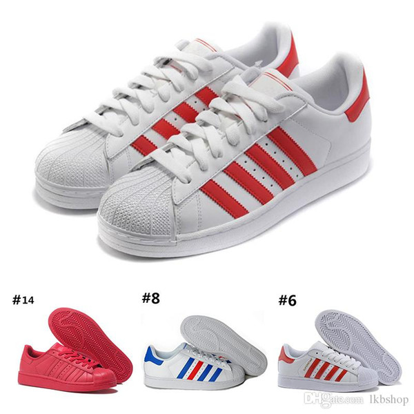 2018 Superstar Original White Hologram Iridescent Junior Gold Superstars Sneakers Originals Super Star Women Men Sports Running Shoes 36-45