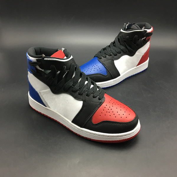 2018 New 1 Rebel Top 3 men basketball shoes 1s White Black Varsity Red Royal mens designer sports sneakers