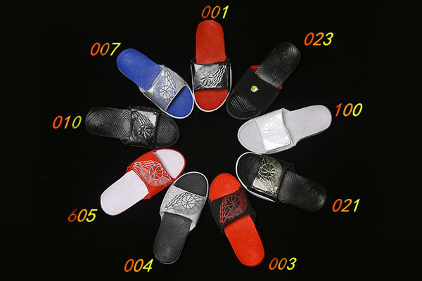 High Quality 2018 Hydro 7 Slide men women slippers summer sandals Black White Red Mens Womens Casual Sandy Beach Sports shoes