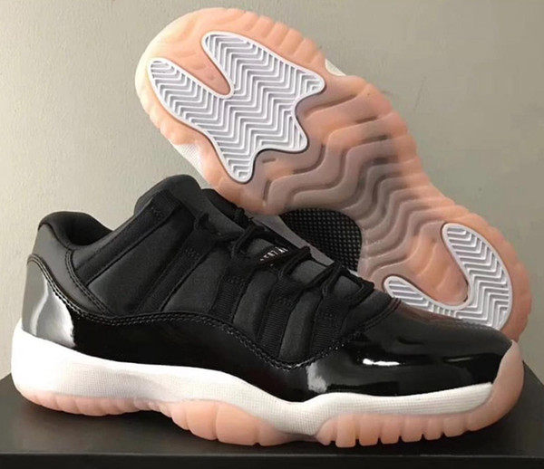 New 11 Low Bleached Coral Women Basketball Shoes 11s XI GS Black Space Jam girl Sports Shoes Trainer Sneakers 580521-013