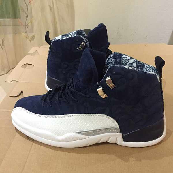 Good Quality 12 12s International Flight Basketball Shoes College Navy University Red Men Sports Sneakers Designer Shoes With Box