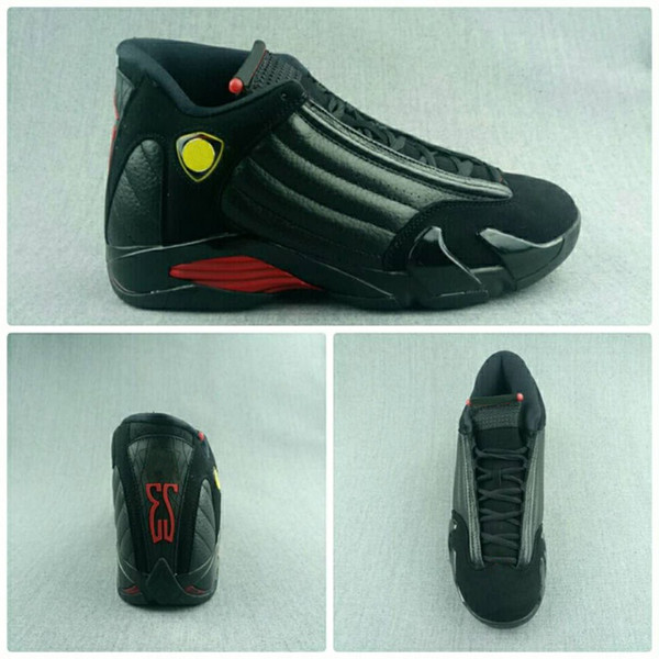 Classical 14 LAST SHOT Basketball Shoes Men Black Varsity Red Black 14s XIV 20th Anniversary mens Designer Sneakers