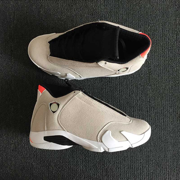 Newest 14 Mens Basketball Shoes Desert Sand Last Shot Candy Cane 14s Desert Sand/Black-White-Infrared 23 Men Trainers Sneakers