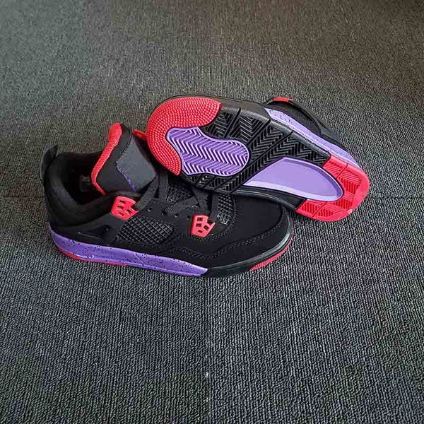 Men Women 4 NRG Raptors Black University Red-Court Purple Basketball Shoes rubber outsole Sports Sneakers AQ3816-056 With Box