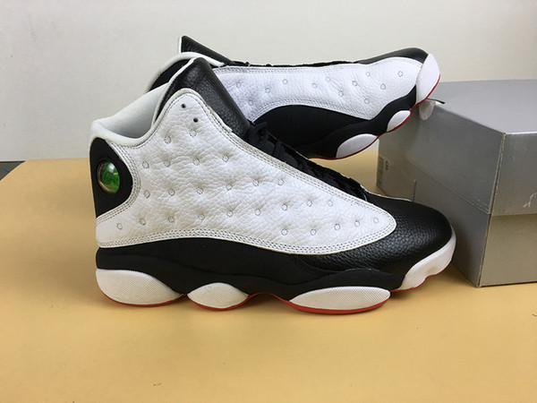 (withbox) 13 13s He Got Game White Black True Red GS men basketball shoes 13s tumbled leather suede mens sports Sneaker designer Shoes