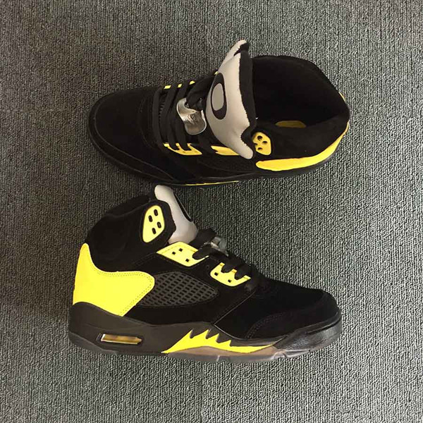 New design 5 V Oregon Ducks limited quantities black yellow basketball shoes for men high quality 5s mens jump Duck sports sneakers