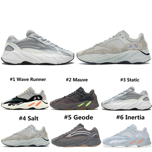 With Box Wave Runner 700 Geode Static Mauve Inertia Running Shoes Men Women West Cement 700 v2 Designer Shoe Sports Sneakers US 5-11