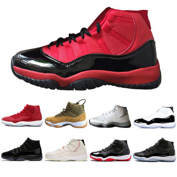 Wholesale New 11 11s Mens Basketball Shoes Concord 45 Platinum Tint Space Jam Gym Red Win Like 96 XI Designer Men Sports Sneakers