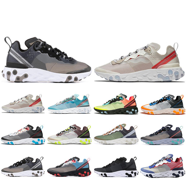 Free Shipping React Element 87 running shoes for men women Sail Royal Tint Anthracite VOLT RACER PINK Mens Trainer sports sneakers 36-45