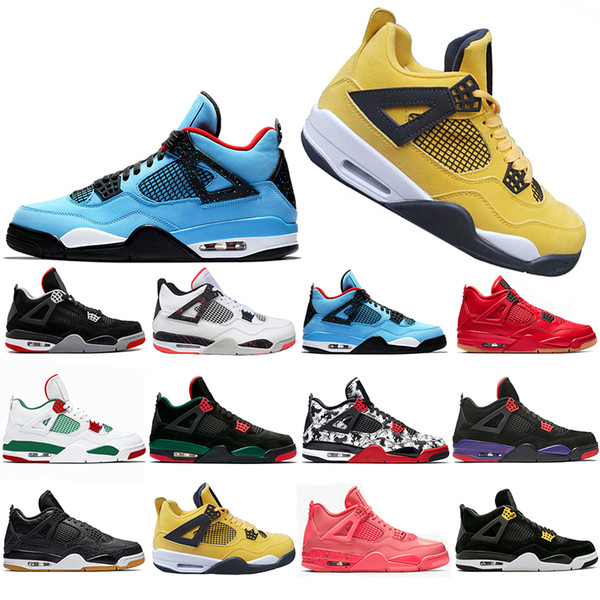 New Style Bred Pale Citron Tattoo 4 IV 4s men Basketball Shoes Pizzeria Singles Day Royalty Black cat trainers designer Sports Sneakers