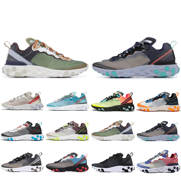 2019 New React Element 87 running shoes for men women Sail Royal Tint Anthracite VOLT RACER PINK Mens Trainer sports sneakers 36-45