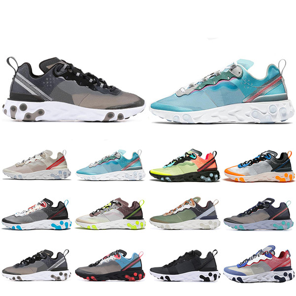 High Quality React Element 87 running shoes for men women Sail Royal Tint Anthracite VOLT RACER PINK Mens Trainer sports sneakers 36-45