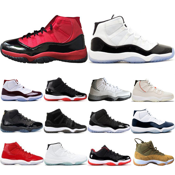 2019 New 11s Mens Basketball Shoes Concord 45 Platinum Tint Space Jam Gym Red Win Like 96 XI Designer Men Sports Sneakers