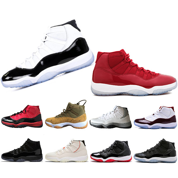 High Quality 11s Mens Basketball Shoes Concord 45 Platinum Tint Space Jam Gym Red Win Like 96 XI Designer Men Sports Sneakers