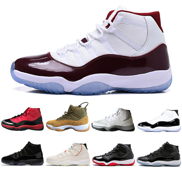 New Original 11s Mens Basketball Shoes Concord 45 Platinum Tint Space Jam Gym Red Win Like 96 XI Designer Men Sports Sneakers