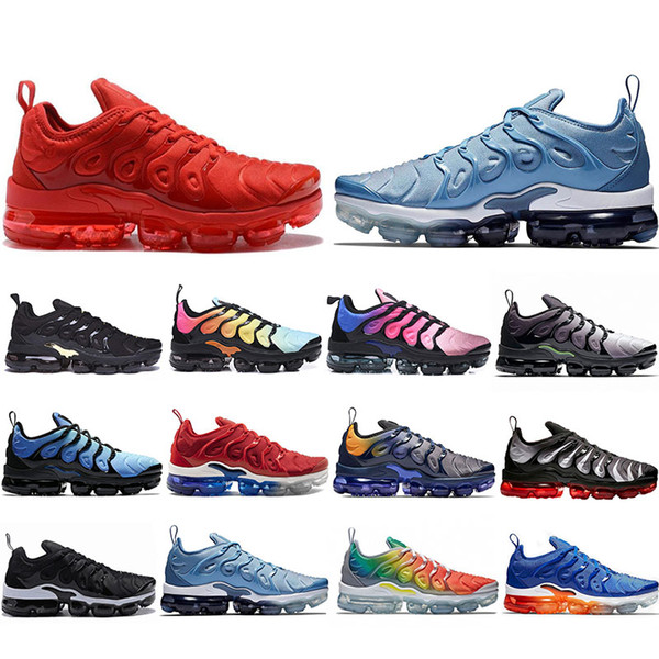 Top Fashion TN Plus Running Shoes Men Women Game Royal Rainbow bleached aqua TRIPLE WHITE BLACK Fades Blue VOLT Trainer Designer Sneakers