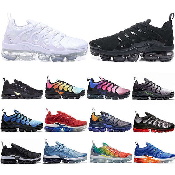 Hot Sale TN Plus Running Shoes Men Women Game Royal Rainbow bleached aqua TRIPLE WHITE BLACK Fades Blue VOLT Trainer Designer Sneakers