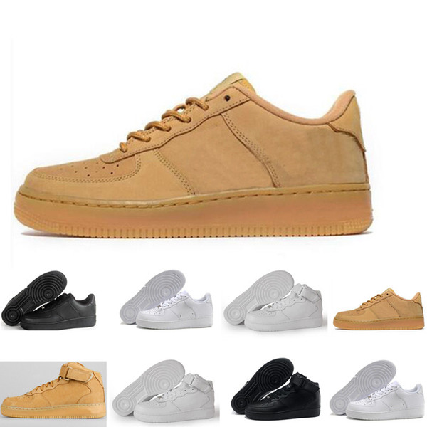 New Arrival One 1 Dunk Running Shoes all Black White Men Women Sports Skateboarding Ones High Low Cut Wheat Brown Trainers Sneakers 36-45