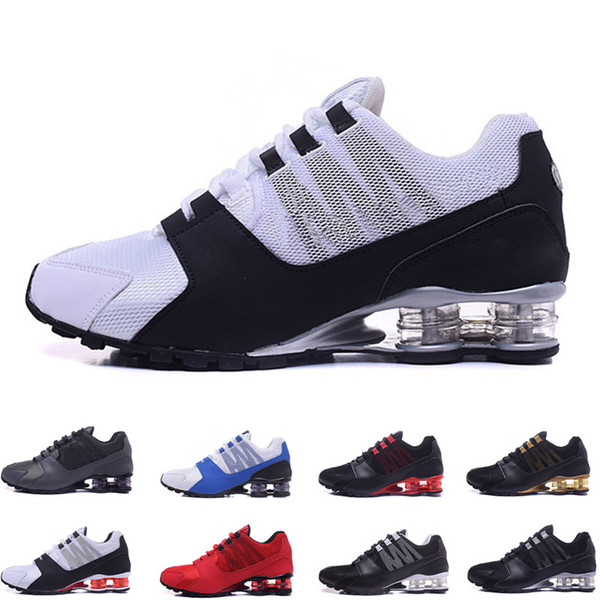 New Fashion Men Brand Running Shoes Mens Shox Avenue Mesh Trainers 2018 Walking Mens Breathable Blue Black Sneakers Chausseures