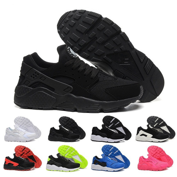 High Quality Air Huarache I Running Shoes For Men Women Black Gold Triple Sneakers Huarach 1 Athletic Trainers huraches Sport Shoes 36-45