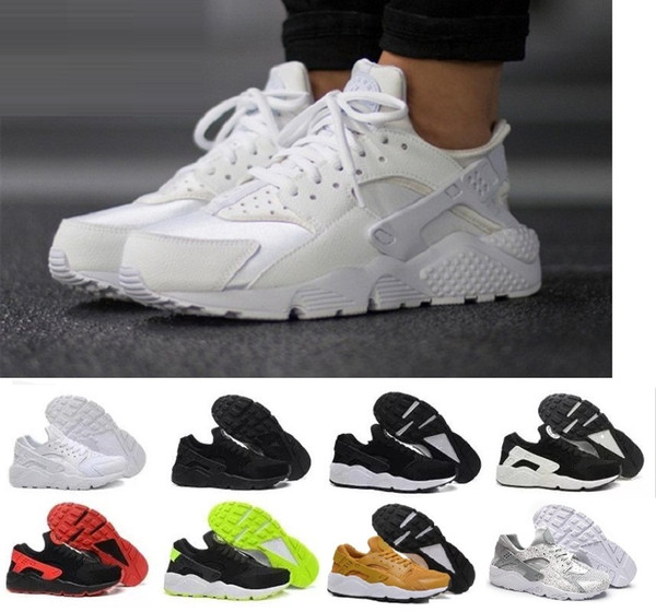 2018 New Air Huarache 1 Ultra Running Shoes Huaraches Rainbow Hurache Breathe Shoes Men Women Huraches Zapatos Trainers Sneakers Size 36-46