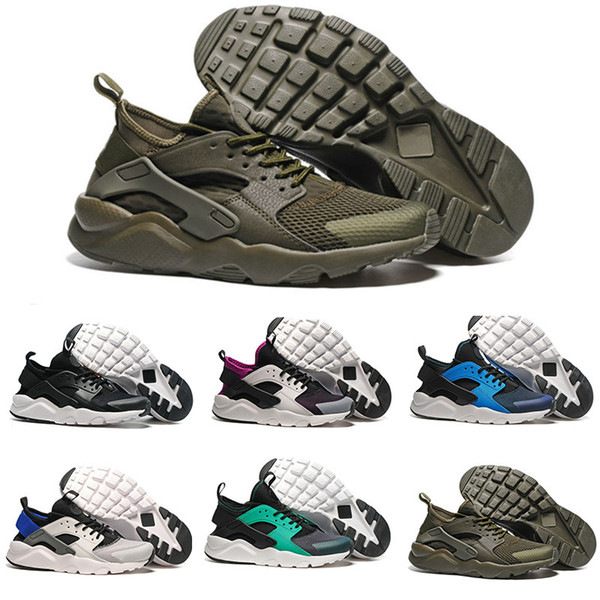 New Huarache 1 IV Running Shoes Gold Grey Triple white black red For Men Women Huaraches Jogging Trainers Sport Sneakers US 5.5-11