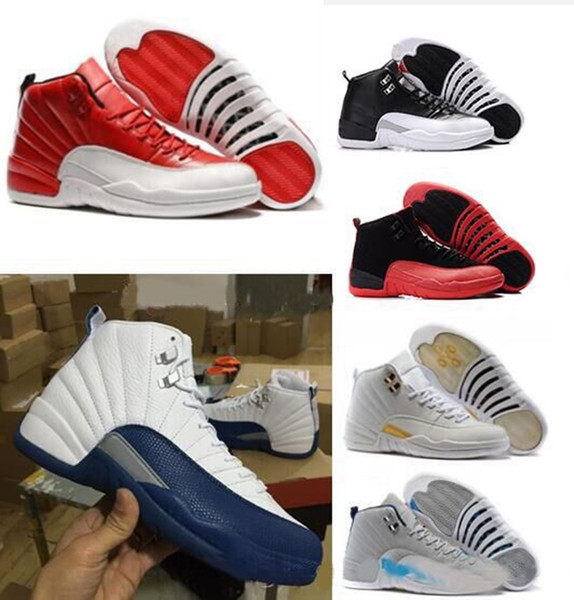 High Quality 2019 New 12s CNY Chinese New Year Men Basketball Shoes 12 CNY White Black Gold Sports Sneakers With Shoes Box