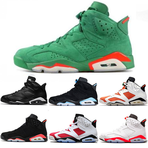 New arrival 6 6s mens basketball shoes INFRARED UNC MAROON TINKER HATFIELD BLACK CAT CARMINE GATORADE men sports sneakers size 8-13